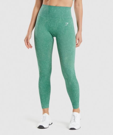 Women's Gymshark Adapt Fleck Seamless Leggings Green | CA 8N301D